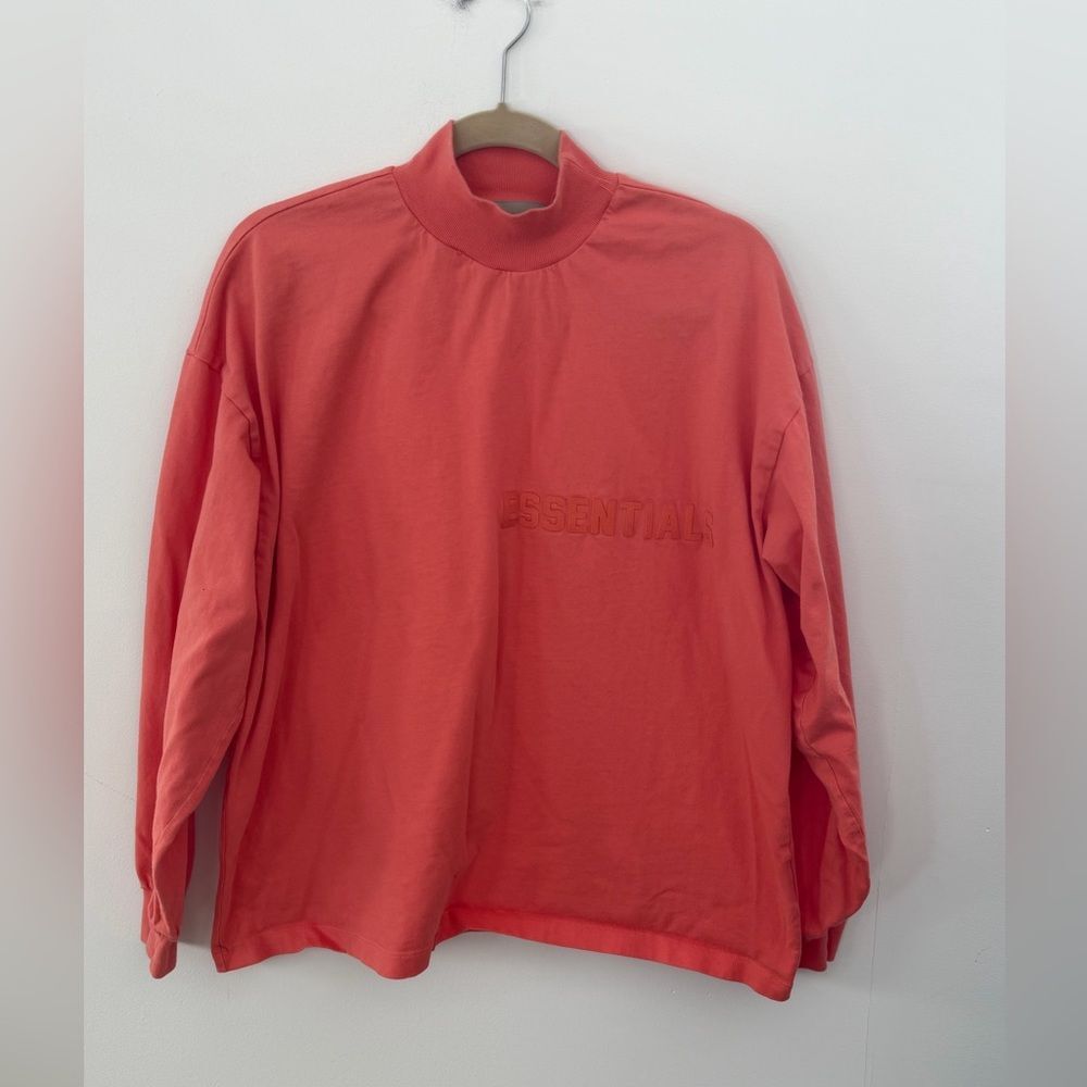 Fear of God Essentials Coral Long Sleeve Tee size small